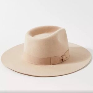 Urban Outfitters Flat Brim Cream Hat